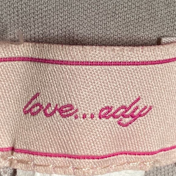 Love...Ady Crushed Velvet Halter Mini Dress Beige Cream Womens Size Medium - Picture 7 of 7